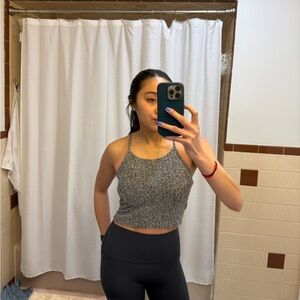 cropped gray tank top
